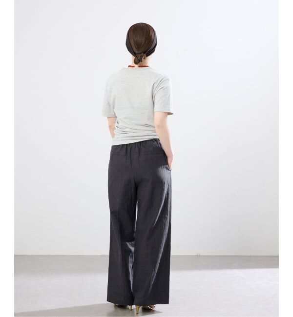 IENA「《セットアップ対応》ウォッシャブル リネン混スラックス」|スラックス|