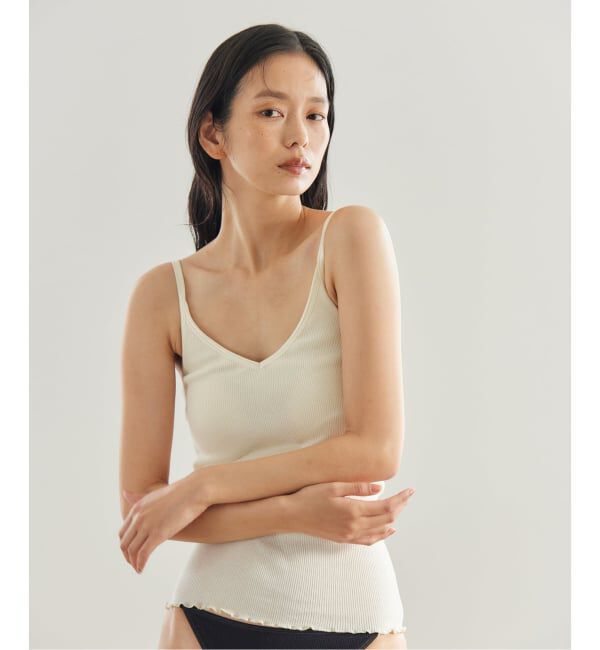SLOBE IENA「《追加》PALM/パーム 22RIBBRACAMIBASIC PLM23SS06」|インナー|ナチュラル