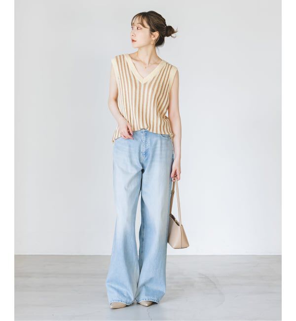 NOBLE「《予約・NOBLE別注カラー》PROVOKE/プロヴォーク loopyarn stripe vest」|ベスト・ジレ|
