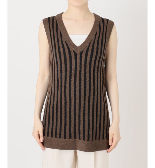 NOBLE「《予約・NOBLE別注カラー》PROVOKE/プロヴォーク loopyarn stripe vest」|ベスト・ジレ|
