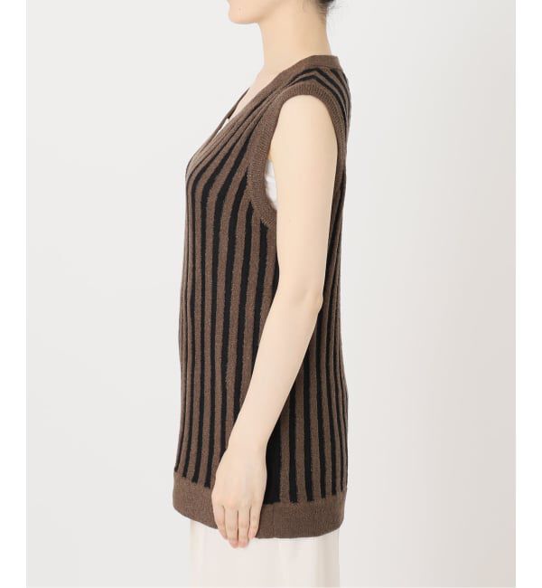 NOBLE「《予約・NOBLE別注カラー》PROVOKE/プロヴォーク loopyarn stripe vest」|ベスト・ジレ|
