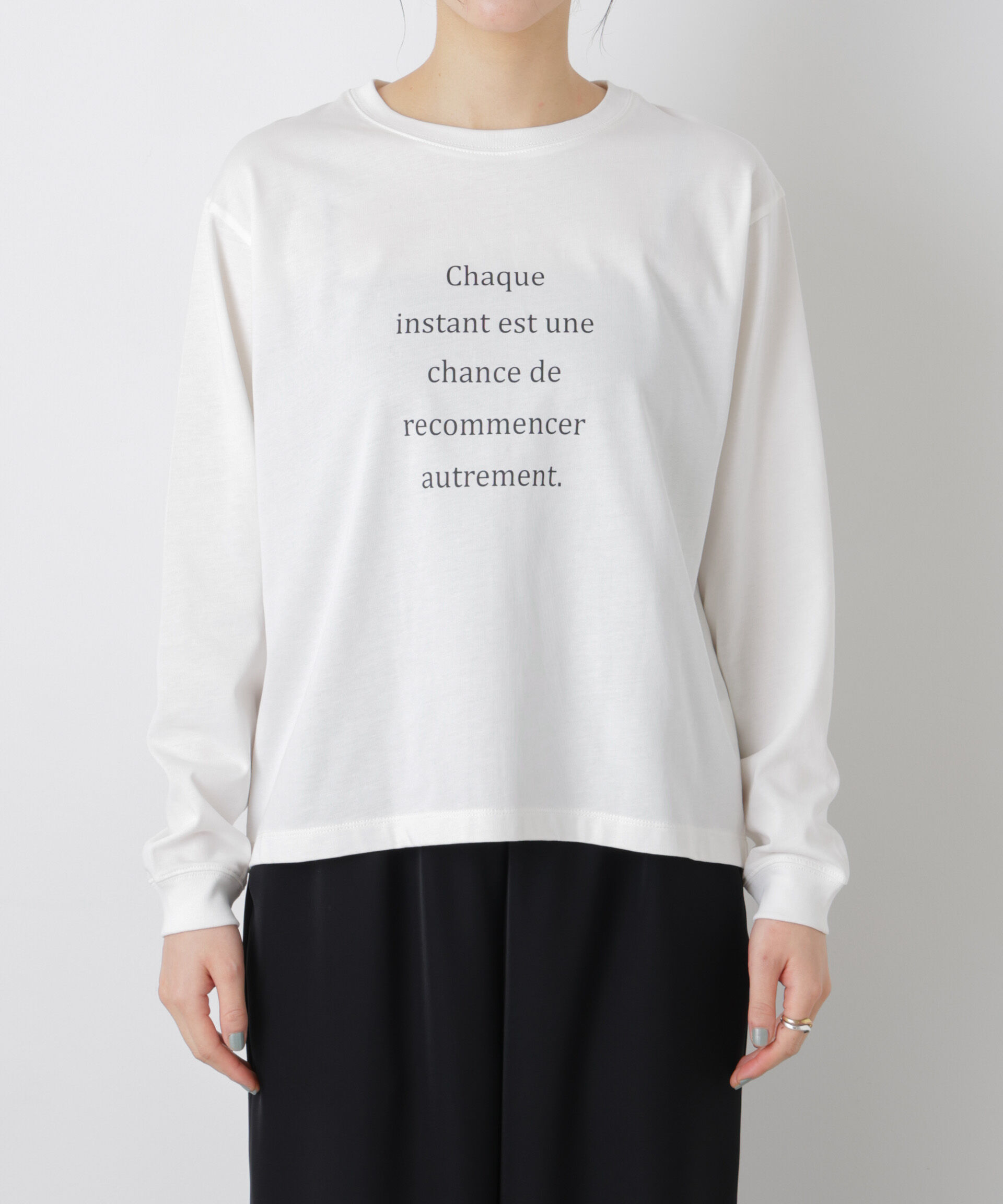nano･universe「ロゴプリントロングスリーブTシャツ」|Tシャツ・カットソー|