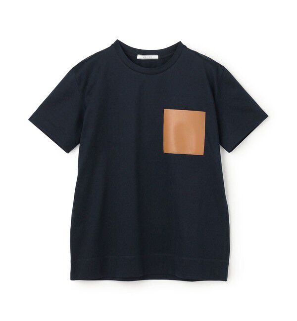 BEIGE,「【定番・再入荷】TORENIA / レザーポケットコットンクルーネックTシャツ」|Tシャツ・カットソー|