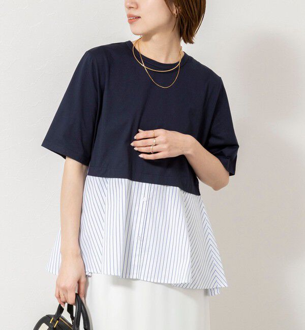 NOLLEY'S「【TORRAZZO DONNトラッゾドンナ】Docking Flare Top」|Tシャツ・カットソー|ダークネイビー
