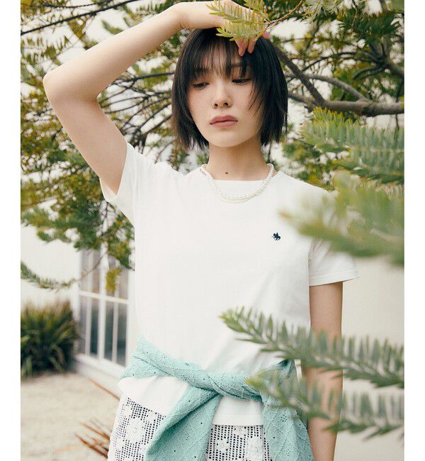 VIS「【POLO BCS】VIS別注刺しゅうコンパクトTシャツ/一部WEB限定カラー」|Tシャツ・カットソー|ホワイト(10)