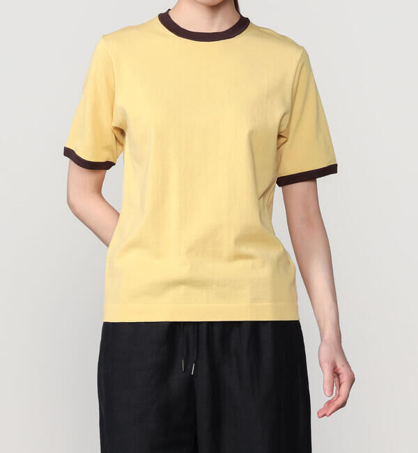  「RYE TENDER | 〈別注〉リンガーニットTシャツ WOMEN」|ニット・セーター|YELLOW