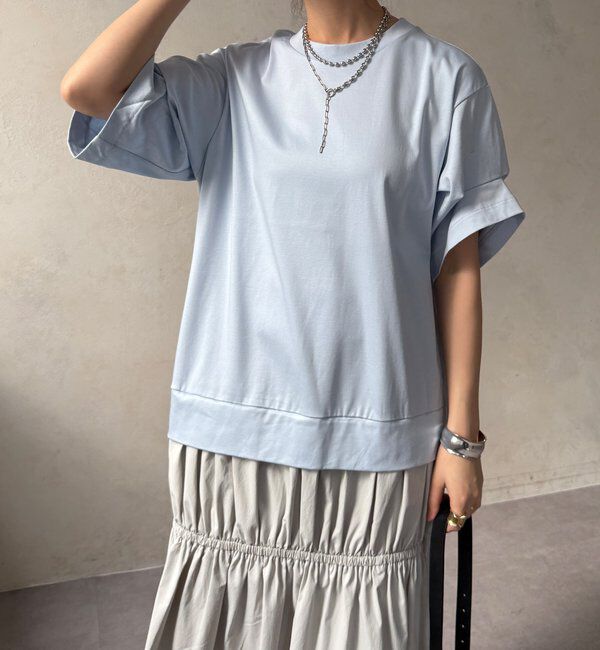  「【WEB限定】ギャザードッキングカットワンピース」|ワンピース|