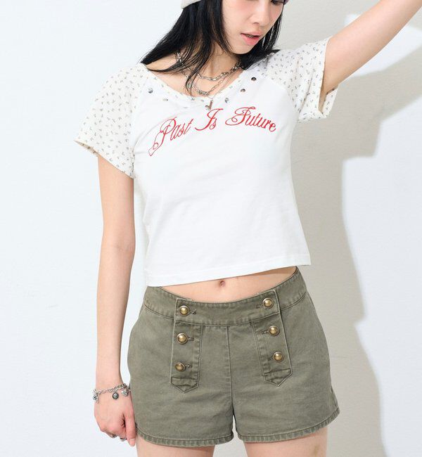  「【WEB限定】ワッフルフラワーラグランSS TEE」|Tシャツ・カットソー|