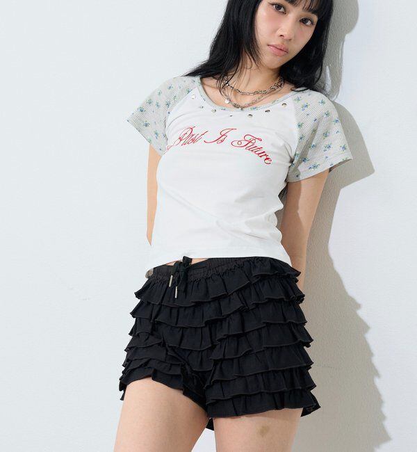  「【WEB限定】ワッフルフラワーラグランSS TEE」|Tシャツ・カットソー|