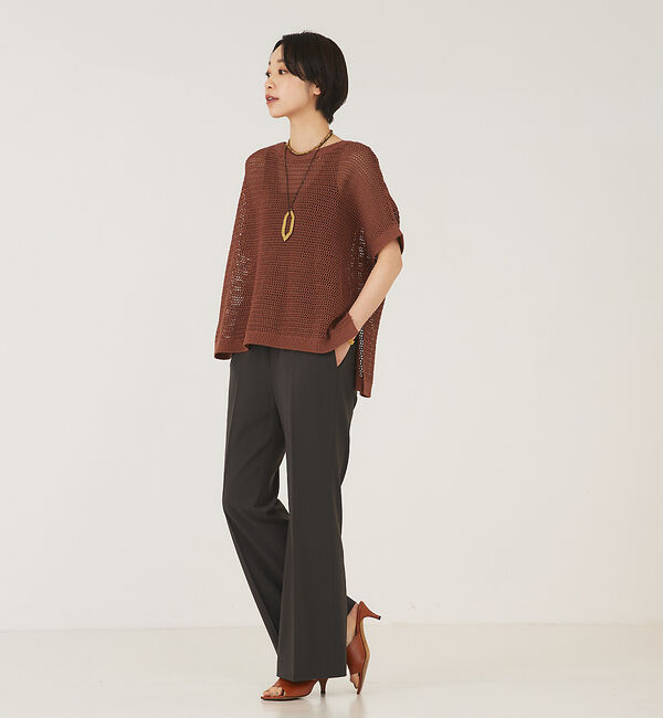 qualite「ストレッチセンタープレスフレアパンツ」|その他|