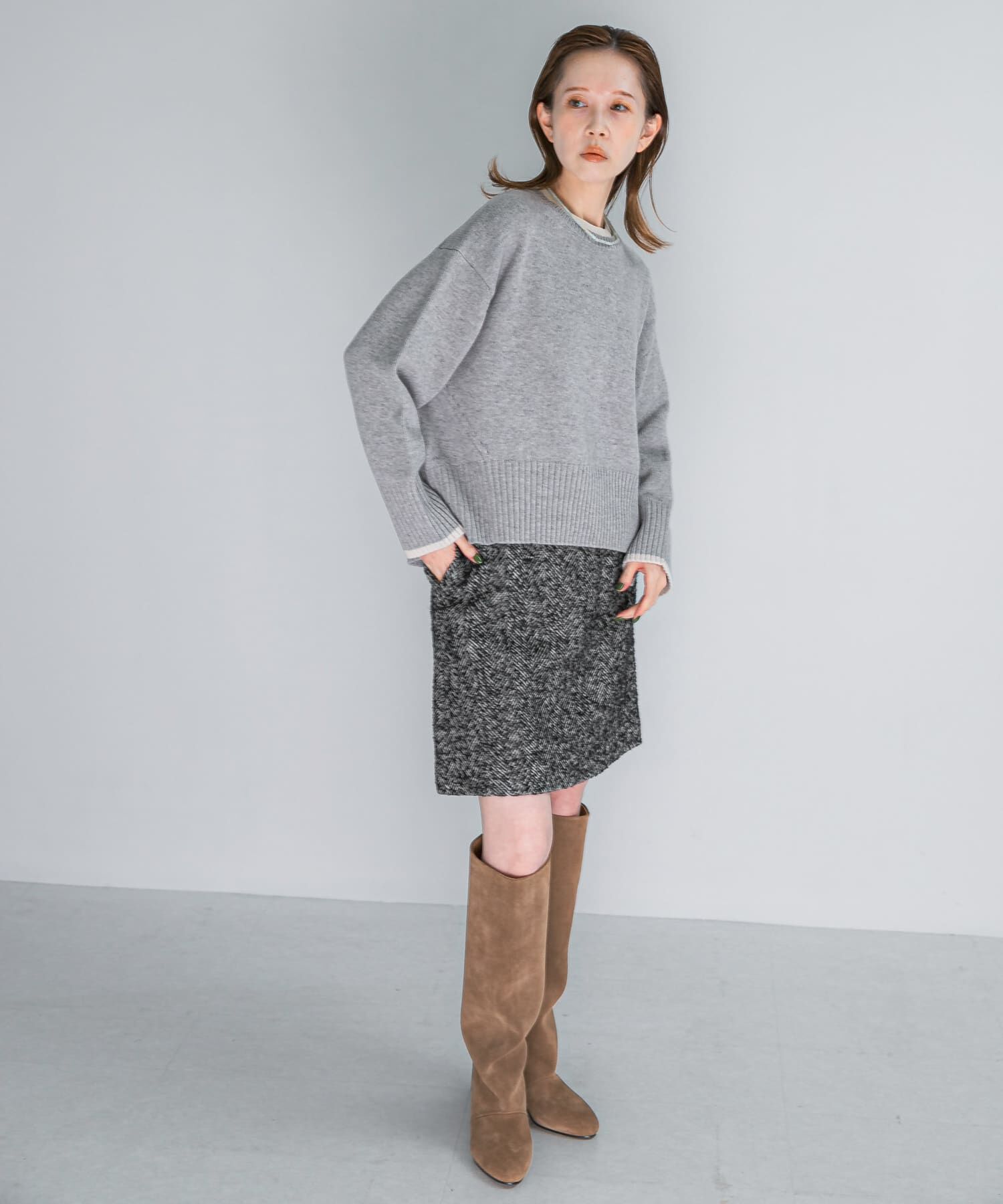 URBAN RESEARCH ROSSO「『WEB/一部店舗限定』エクストラファインシームデザインニット」|ニット・セーター|
