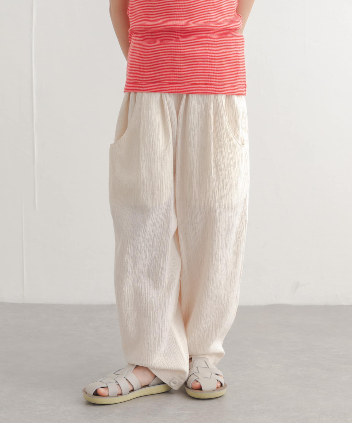 URBAN RESEARCH DOORS「裾ボタン2WAYタックパンツ(KIDS)」|その他|アイボリー