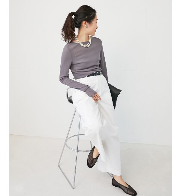 le.coeur blanc「シアークルーネックプルオーバー」|Tシャツ・カットソー|