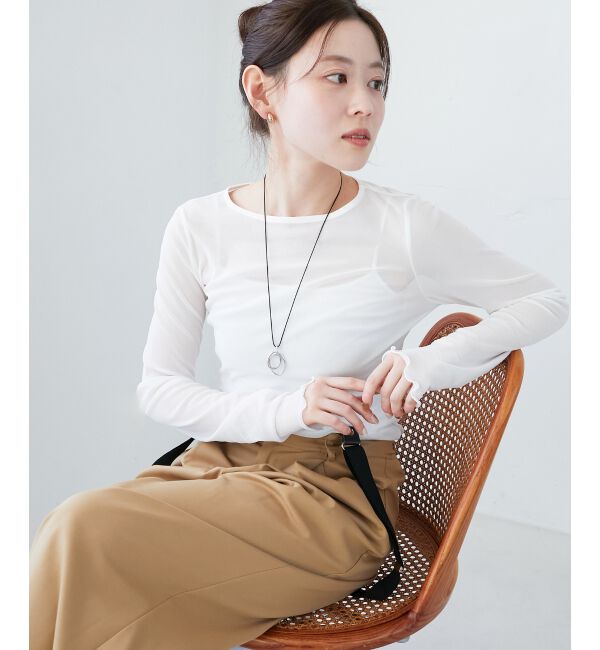 le.coeur blanc「シアークルーネックプルオーバー」|Tシャツ・カットソー|