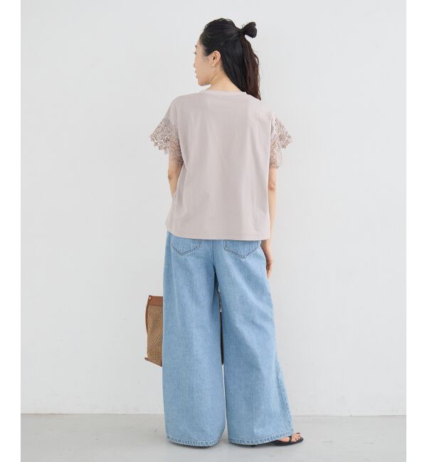  「レースドッキングカットソー」|Tシャツ・カットソー|