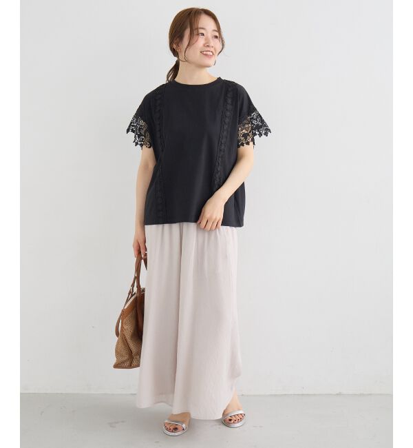  「レースドッキングカットソー」|Tシャツ・カットソー|
