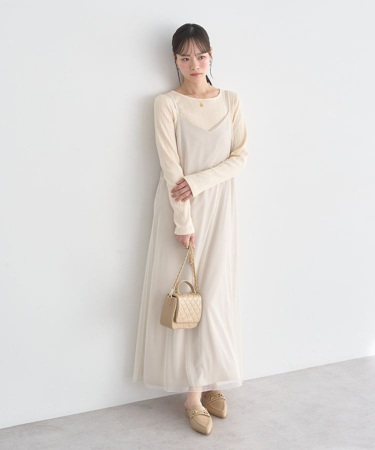 earth music&ecology「SET2点チュール＆キャミワンピース」|ワンピース|