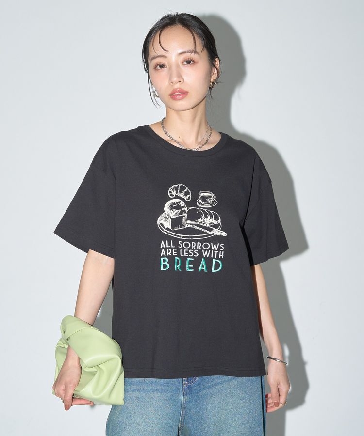 earth music&ecology「刺繍Tシャツ」|Tシャツ・カットソー|