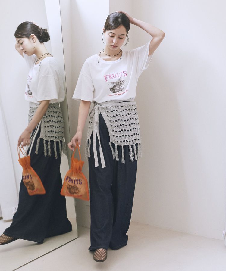 earth music&ecology「刺繍Tシャツ」|Tシャツ・カットソー|