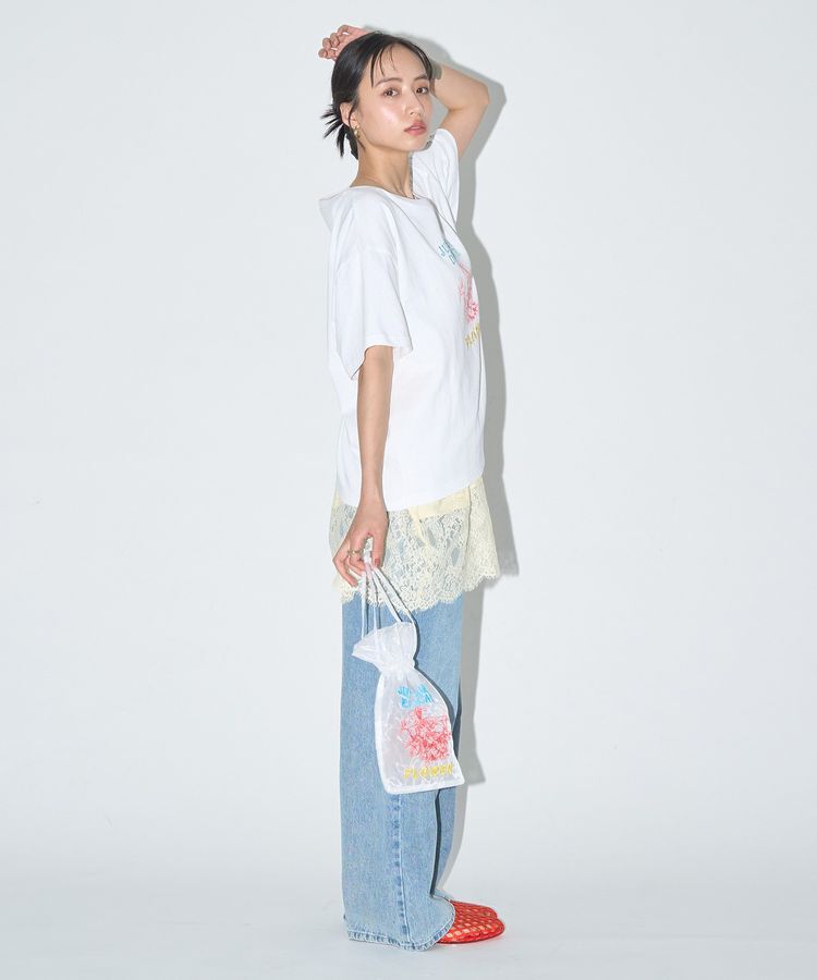 earth music&ecology「刺繍Tシャツ」|Tシャツ・カットソー|