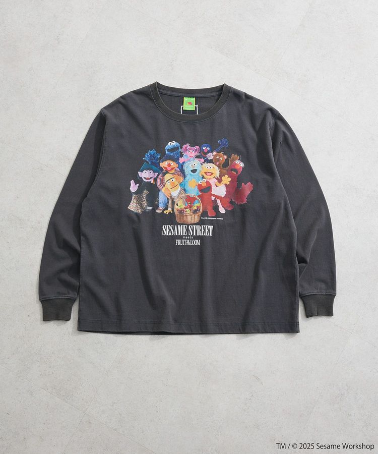 Green Parks「セサミストリートミーツフルーツオブザルーム ロンTEE」|Tシャツ・カットソー|Charcoal Gray