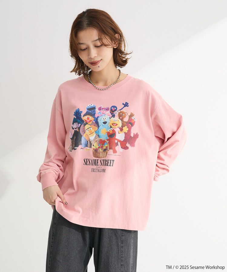 Green Parks「セサミストリートミーツフルーツオブザルーム ロンTEE」|Tシャツ・カットソー|Pink
