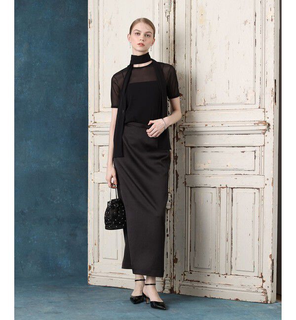 LOULOU WILLOUGHBY「【LOULOU WILLOUGHBY】ボウタイツキチュールトップス」|Tシャツ・カットソー|