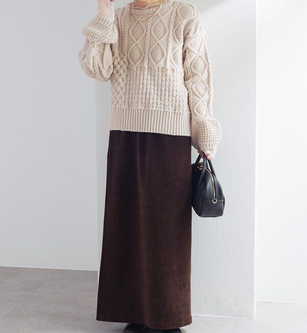  「ミックスケーブルニットプルオーバー」|ニット・セーター|