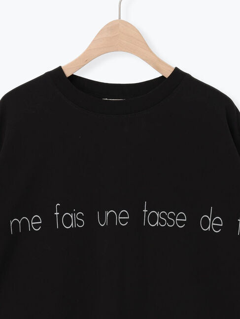 Samansa Mos2「◇強撚天竺ワイドロゴプリントTシャツ」|Tシャツ・カットソー|