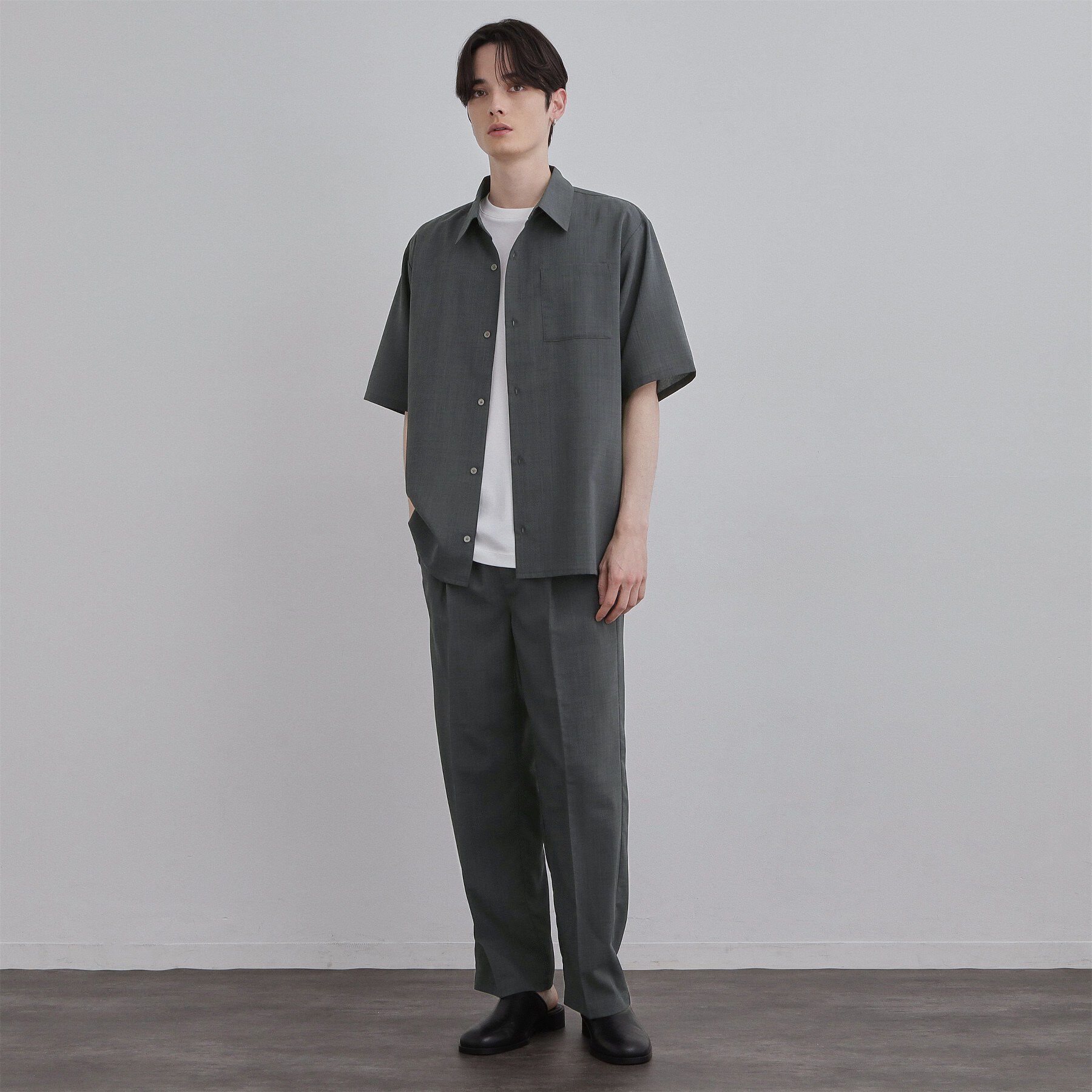 tk.TAKEO KIKUCHI「AIRY DRYレギュラーカラーシャツ/吸水速乾/UVカット/マシーンウォッシャブル/洗濯可/イージ」|シャツ・ブラウス|