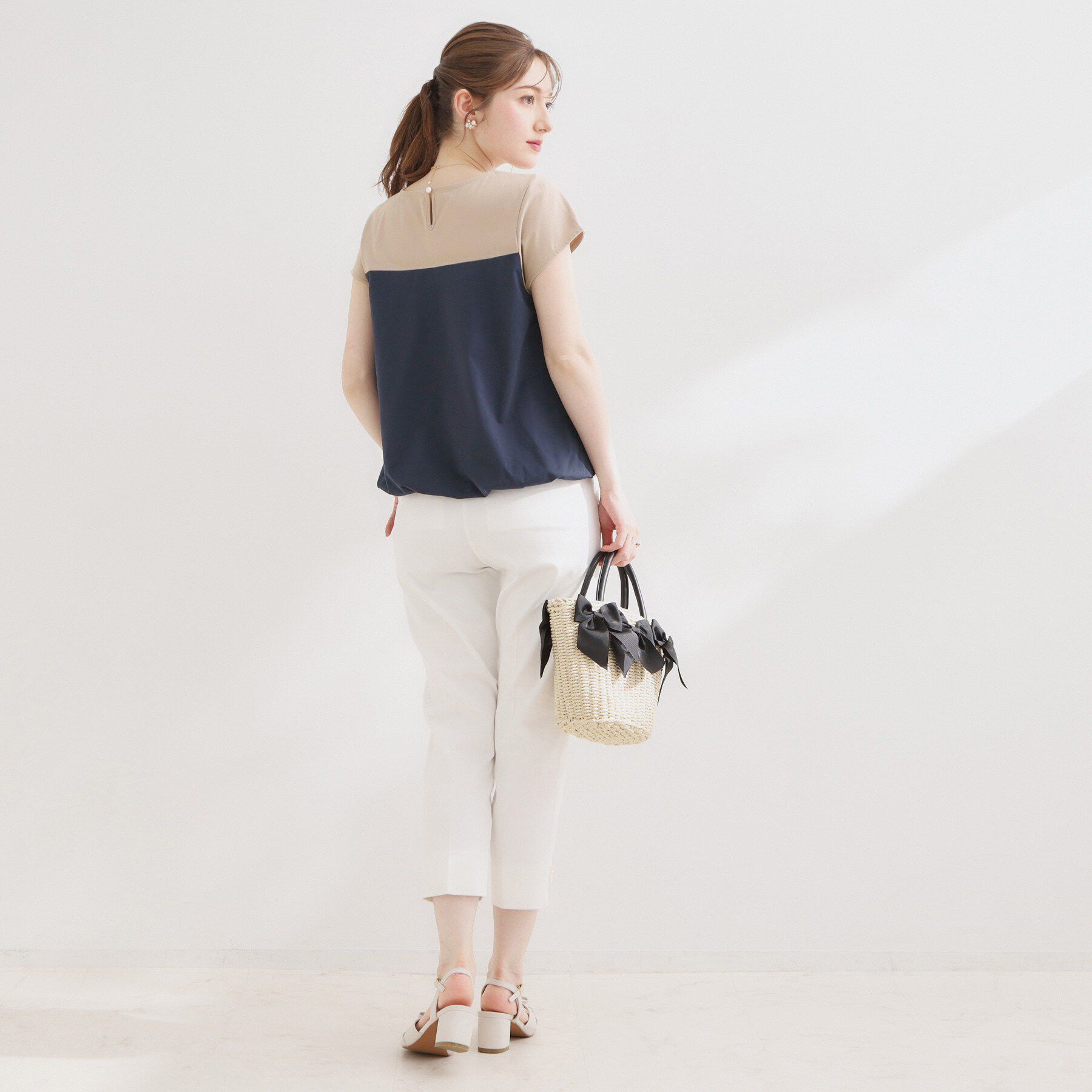 Couture broach「【UVカット・接触冷感・洗える】レース バルーントップス」|Tシャツ・カットソー|