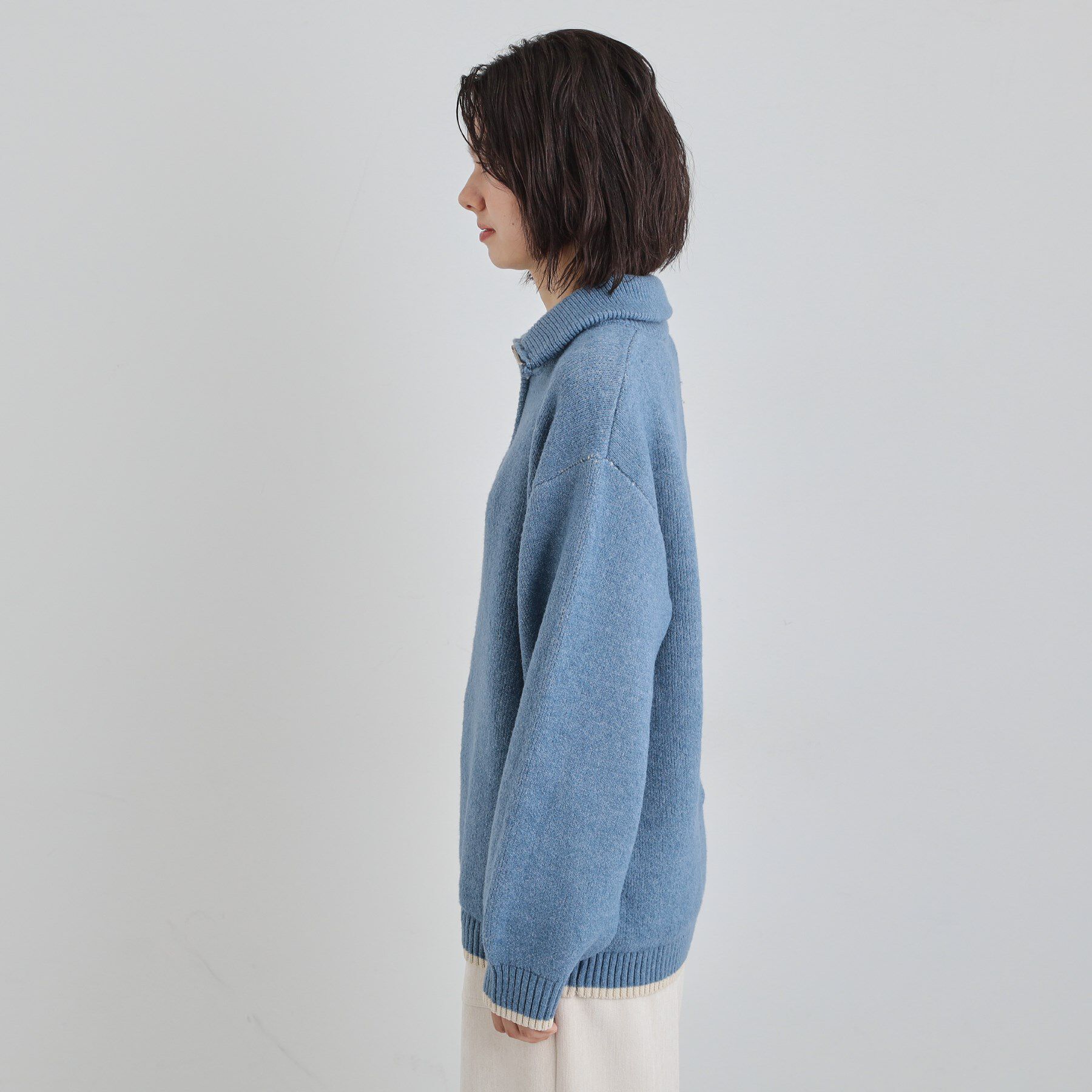 THE SHOP TK「【洗える】ほど良くラフで女性らしい ハーフZIPニット」|ニット・セーター|