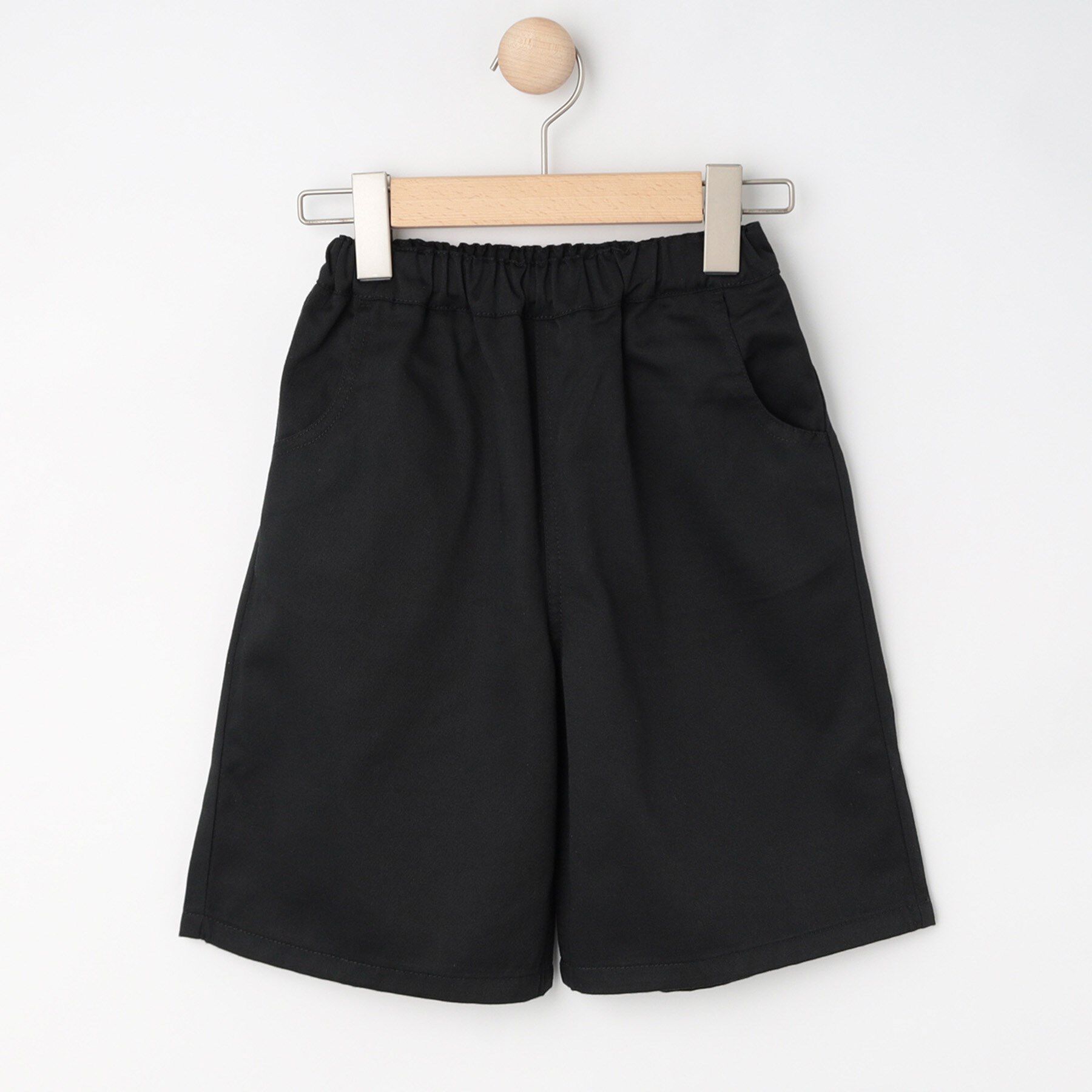 SHOO･LA･RUE「【100-150cm】ステッチ配色6分丈パンツ」|その他|ブラック(019)