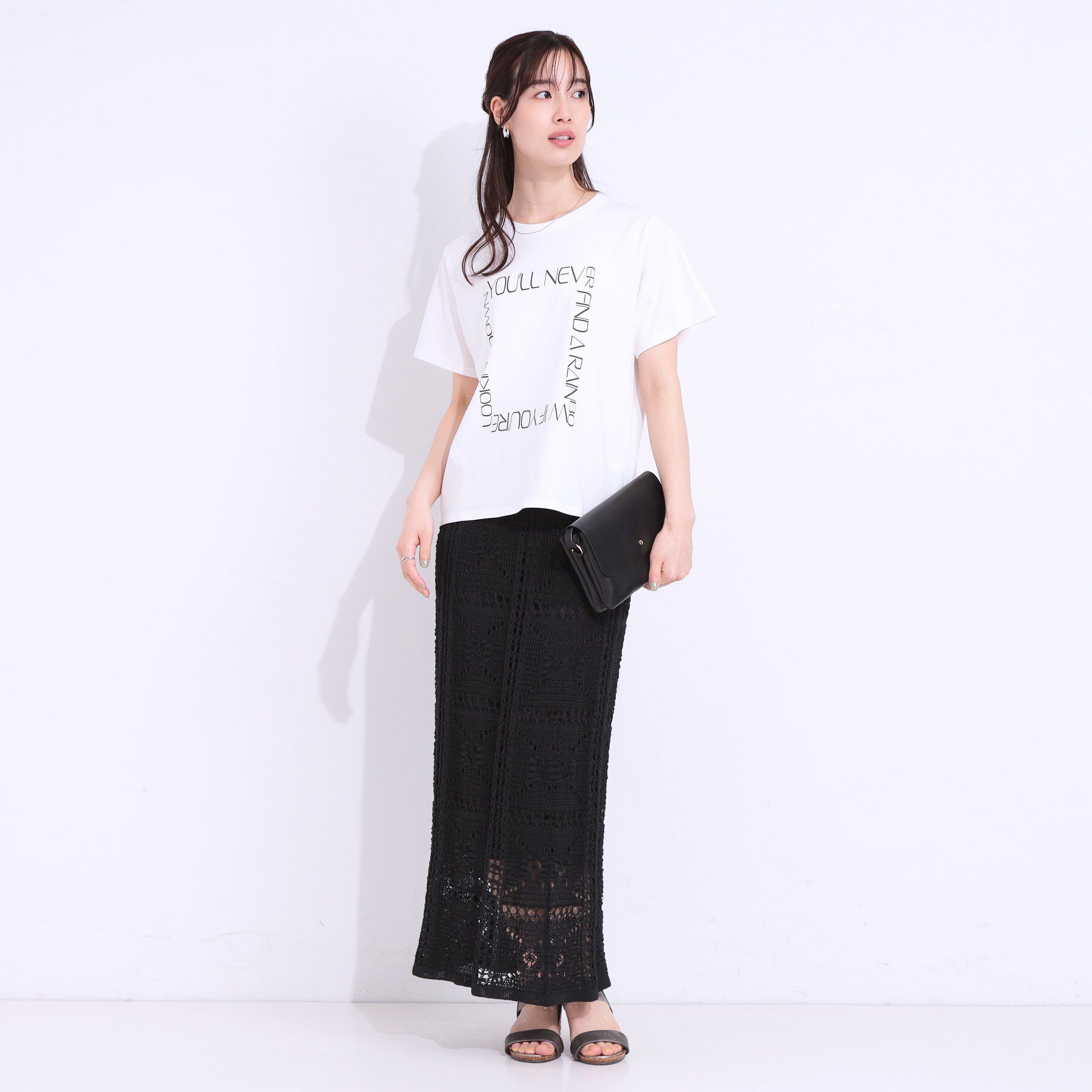 SHOO･LA･RUE「【洗える/S-LL】選べる3柄 ベーシックプリントTシャツ」|Tシャツ・カットソー|