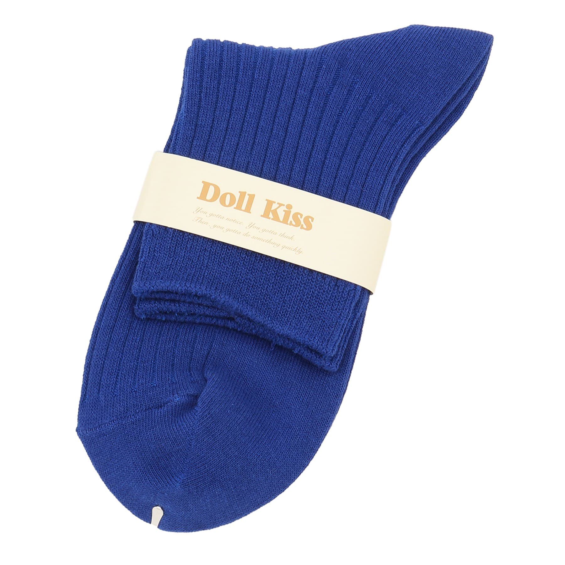 Doll Kiss「15色展開リブ無地クルーソックス　靴下」|ソックス|ﾌﾞﾙｰ(092)