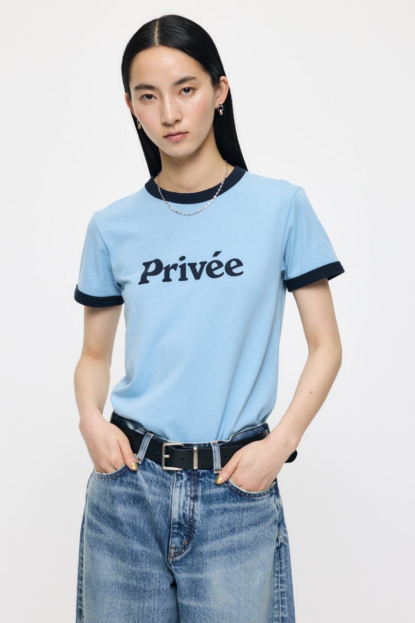 MOUSSY「PRIVEE RINGER Tシャツ」|Tシャツ・カットソー|BLU