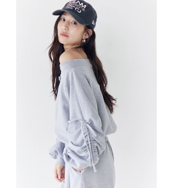CALNAMUR「フロントジップオフショルスウェット」|Tシャツ・カットソー|