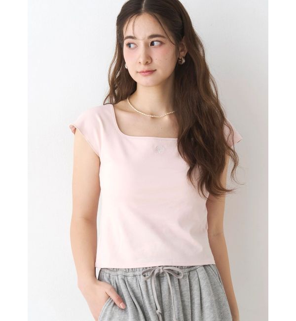 CALNAMUR「カップ付きフレンチスリーブトップス」|Tシャツ・カットソー|