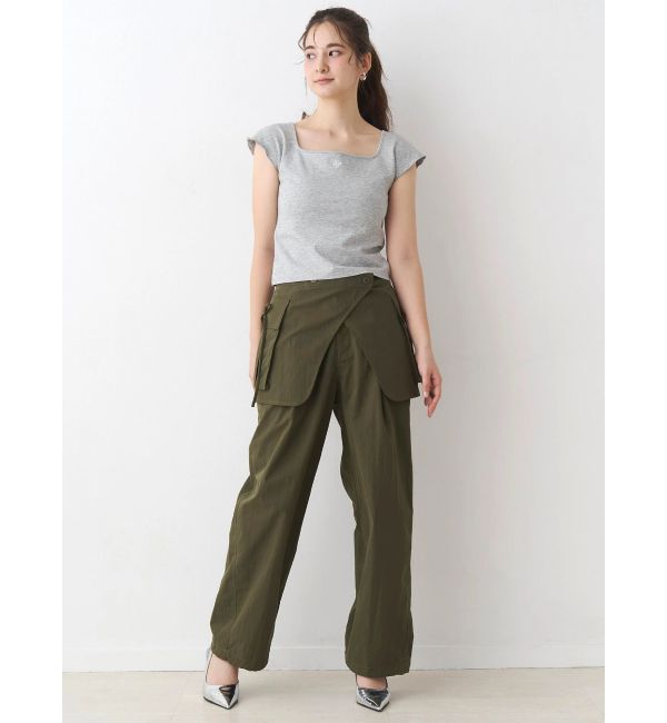 CALNAMUR「カップ付きフレンチスリーブトップス」|Tシャツ・カットソー|