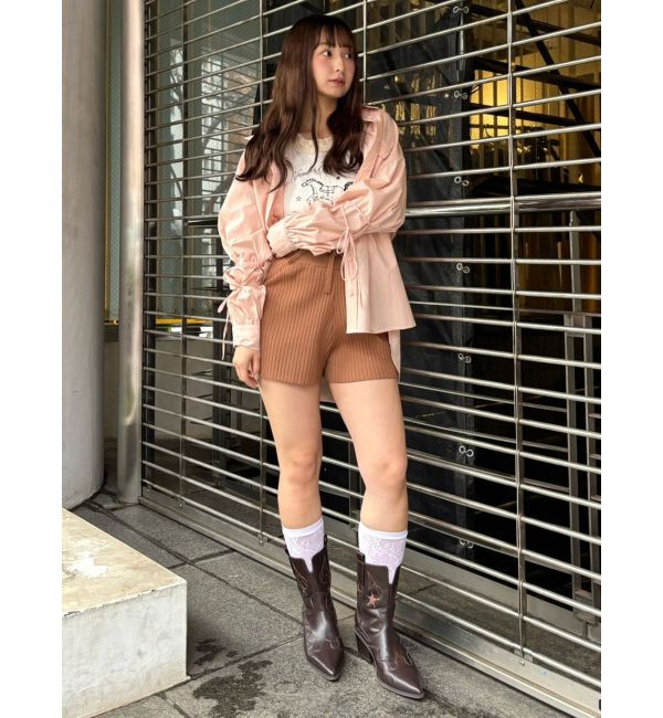 CALNAMUR「バックリボンオーバーコットンシャツ」|シャツ・ブラウス|