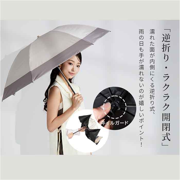 BACKYARD FAMILY「折りたたみ傘 逆さ傘 通販 KIZAWA キザワ 晴雨兼用傘 逆さま傘 逆に閉じる おりたたみ傘」|傘|