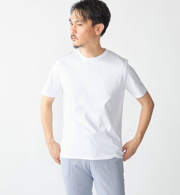 SHIPS「SHIPS: ALBINI クルーネック 無地 Tシャツ」|Tシャツ・カットソー|ホワイト
