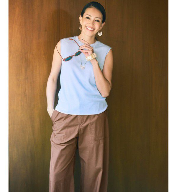 自由区「【カタログ掲載・人気素材・NEWアイテム・アンサンブル対応】ファンクショナルノースリーブ カットソー」|Tシャツ・カットソー|