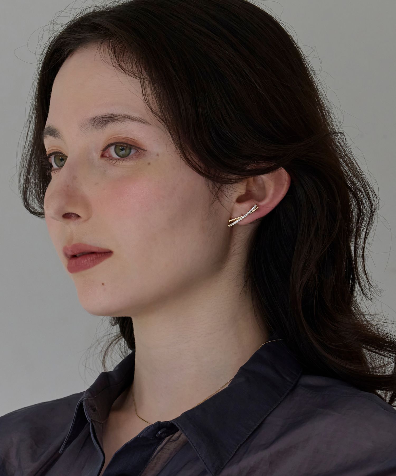Phoebe「2wayクロッシングリュクスピアス&イヤリング(片耳)」|ピアス|