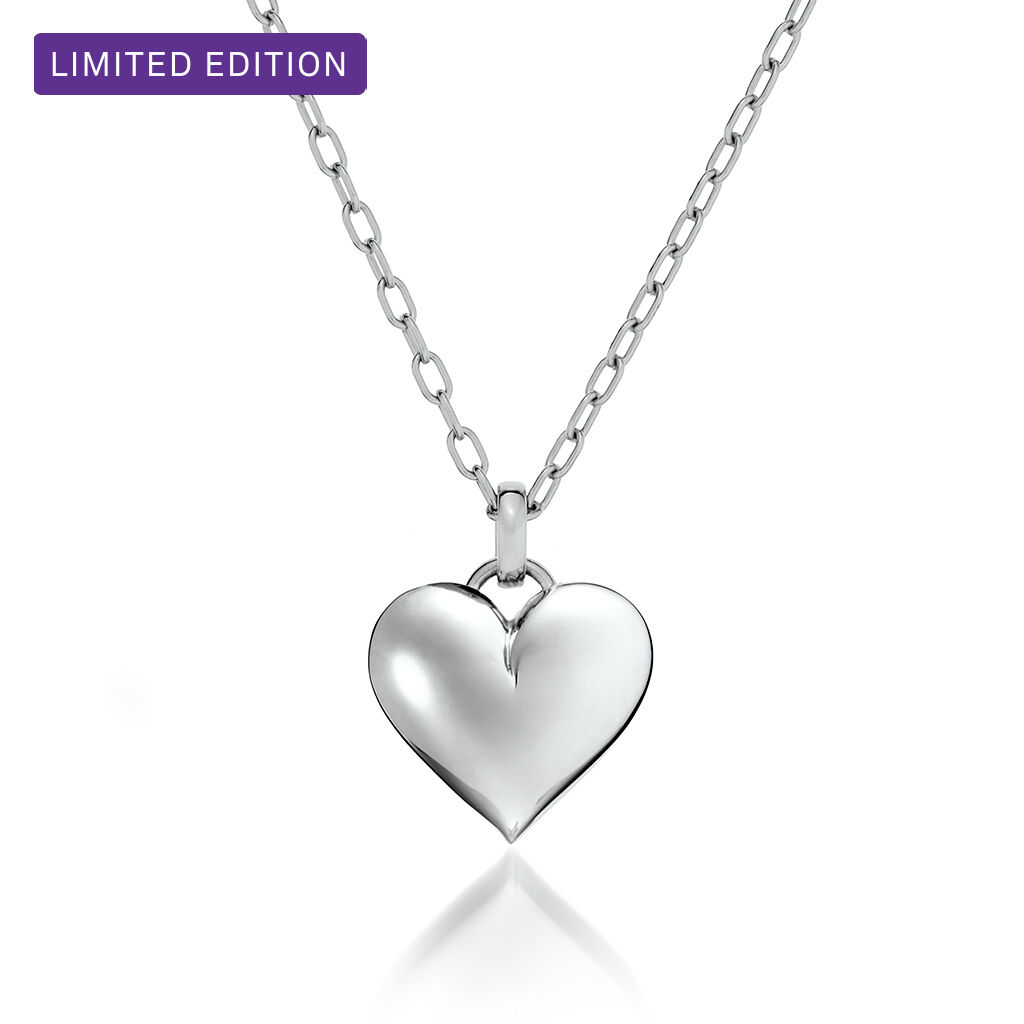 STAR JEWELRY「【80周年限定商品】 PUFFY HEART」|ネックレス|シルバー