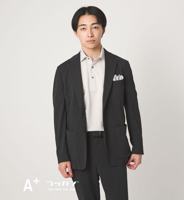 UNITED ARROWS green label relaxing「A+ ラッカンジャージ 2B スタンダード セットアップジャケット -ウォッシャブル・ストレッチ・吸水速乾-」|テーラードジャケット|