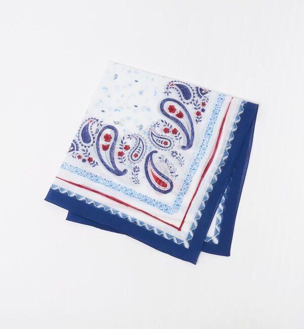 BEAUTY&YOUTH UNITED ARROWS「＜AULENTTI＞コットン ペイズリー スカーフ」|バンダナ・スカーフ|NAVY