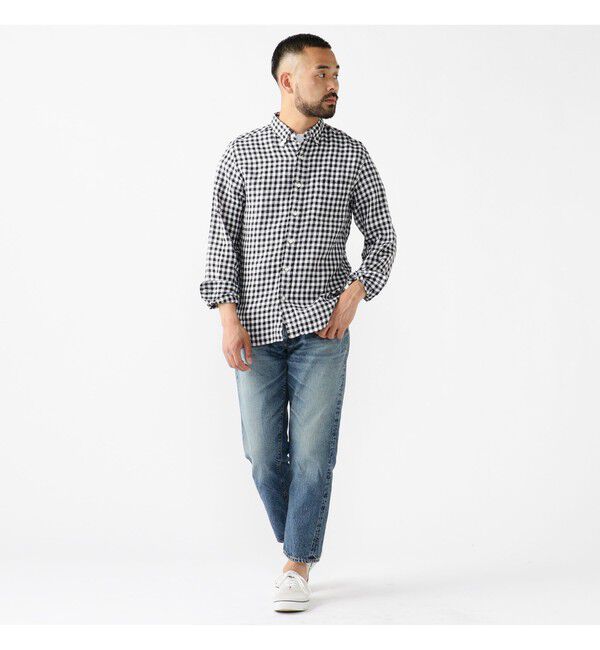 BEAMS PLUS「BEAMS PLUS｜B.D. Gingham Check Linen｜ボタンダウン｜麻｜シャリ感 涼感 涼しい｜チェック柄」|シャツ・ブラウス|