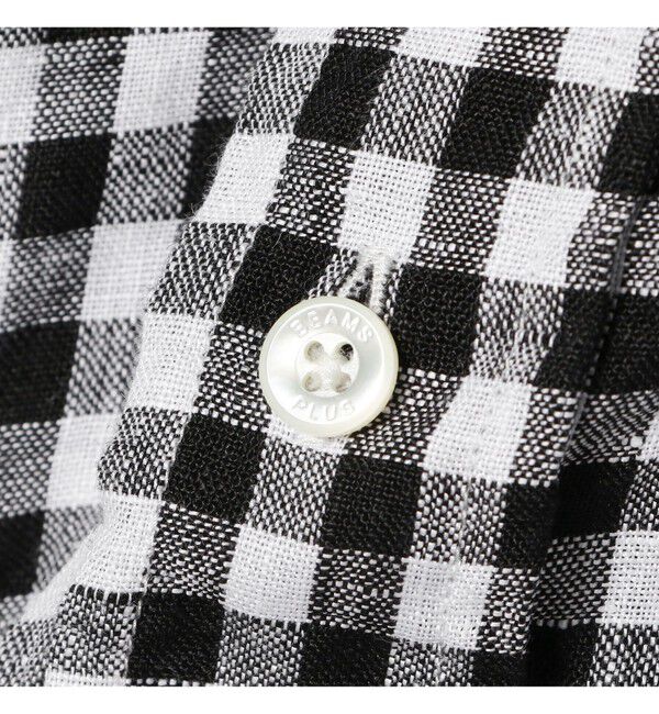 BEAMS PLUS「BEAMS PLUS｜B.D. Gingham Check Linen｜ボタンダウン｜麻｜シャリ感 涼感 涼しい｜チェック柄」|シャツ・ブラウス|