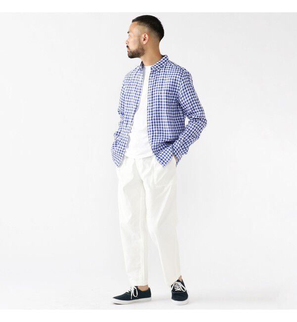 BEAMS PLUS「BEAMS PLUS｜B.D. Gingham Check Linen｜ボタンダウン｜麻｜シャリ感 涼感 涼しい｜チェック柄」|シャツ・ブラウス|